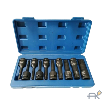 Набор головок-бит TORX ударных 10пр..1/2(T30. T40. T45. T50. T55. T60. T70. T80. T90. T100). в кейсе (RF-41013MPB)